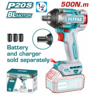 TOTAL ΕΠΑΓΓ. ΜΠΟΥΛΟΝΟΚΛΕΙΔΟ ΜΠΑΤ. Li-ion 20V / 500Nm ΧΩΡΙΣ ΜΠΑΤΑΡΙΑ & ΦΟΡΤΙΣΤΗ TIWLI20501
